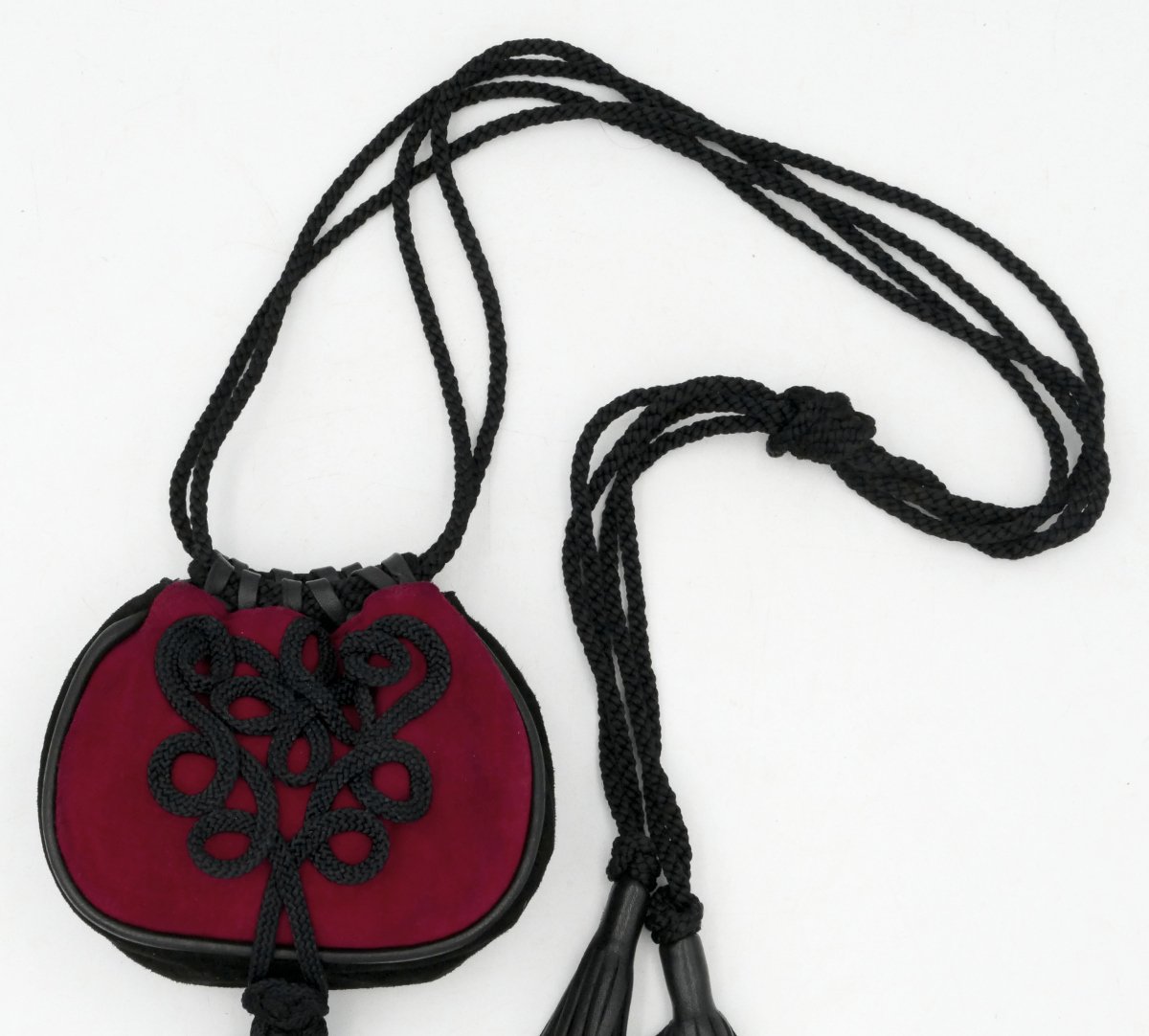 Yves Saint Laurent, Small Multifunctional Handbag, Red And Black, 1990.-photo-1