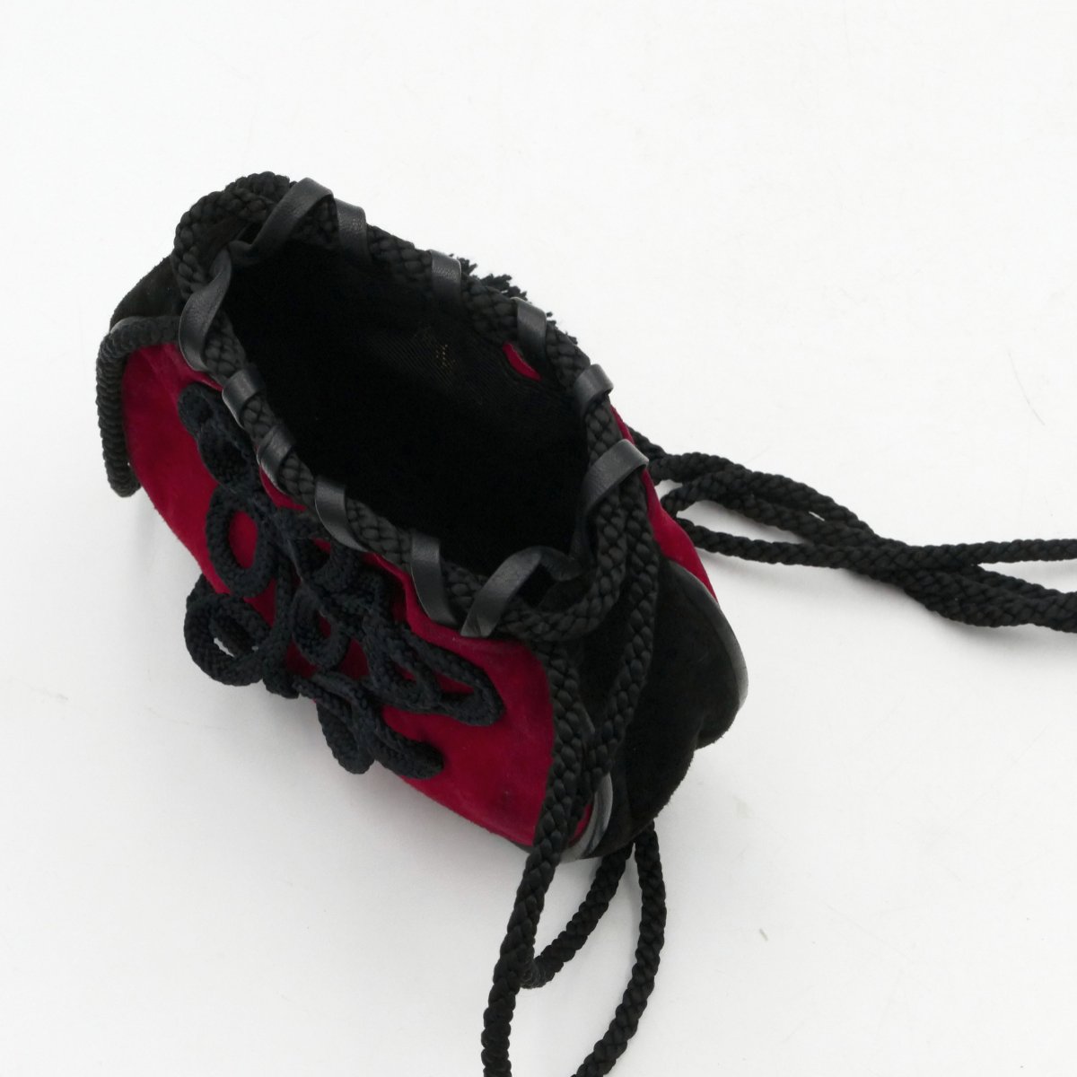 Yves Saint Laurent, Small Multifunctional Handbag, Red And Black, 1990.-photo-5