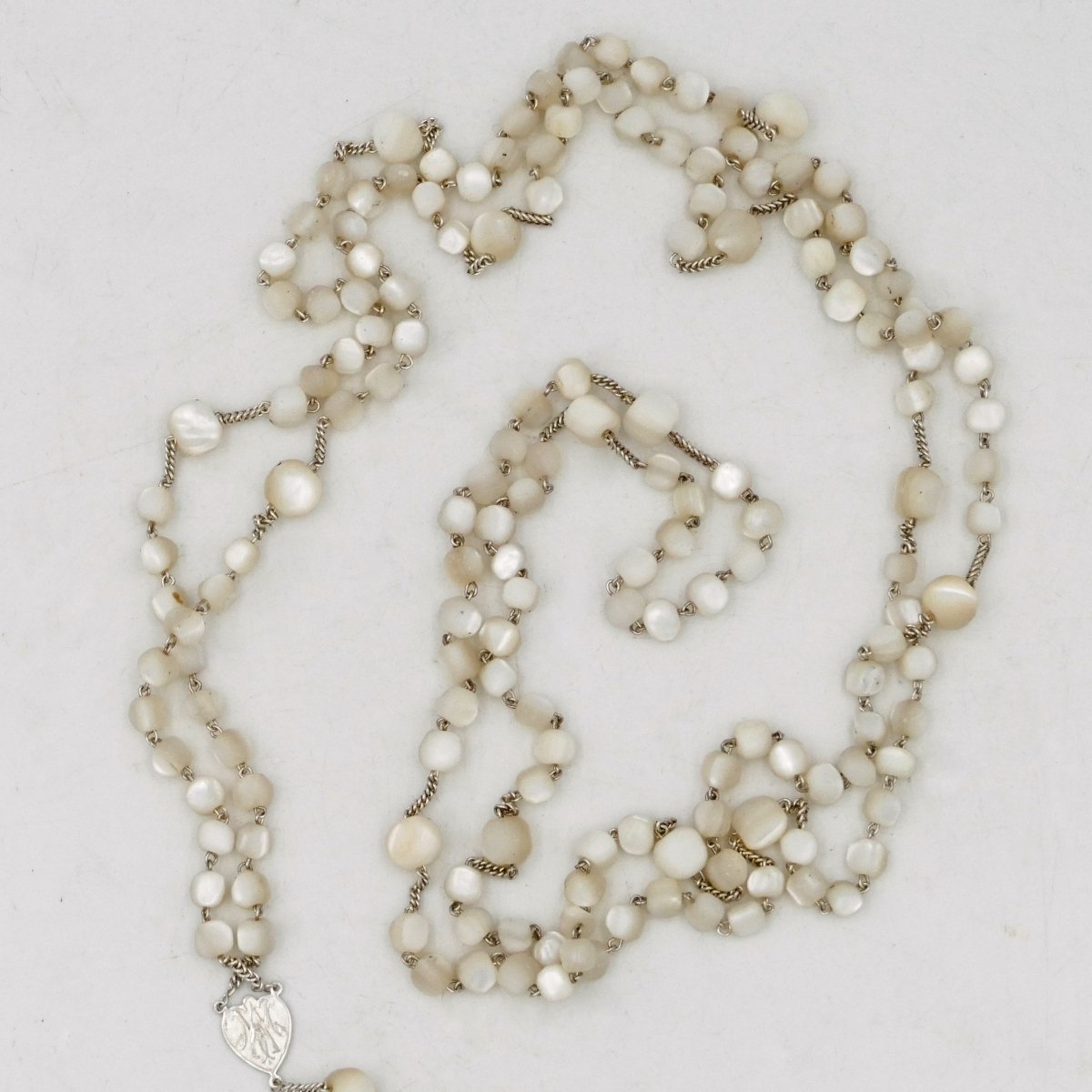 Important White Mother-of-pearl Rosary From Napoleon III.-photo-4