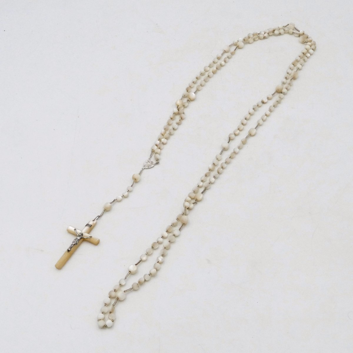 Important White Mother-of-pearl Rosary From Napoleon III.-photo-3