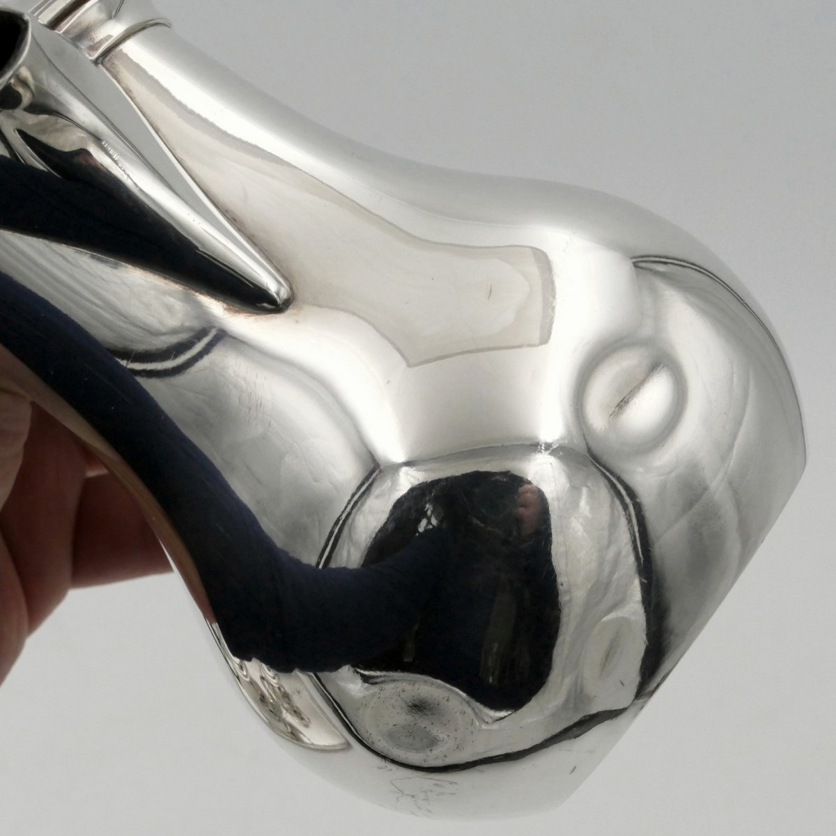 Service à thé/café 5 pièces en métal argenté, XXe siècle.-photo-6