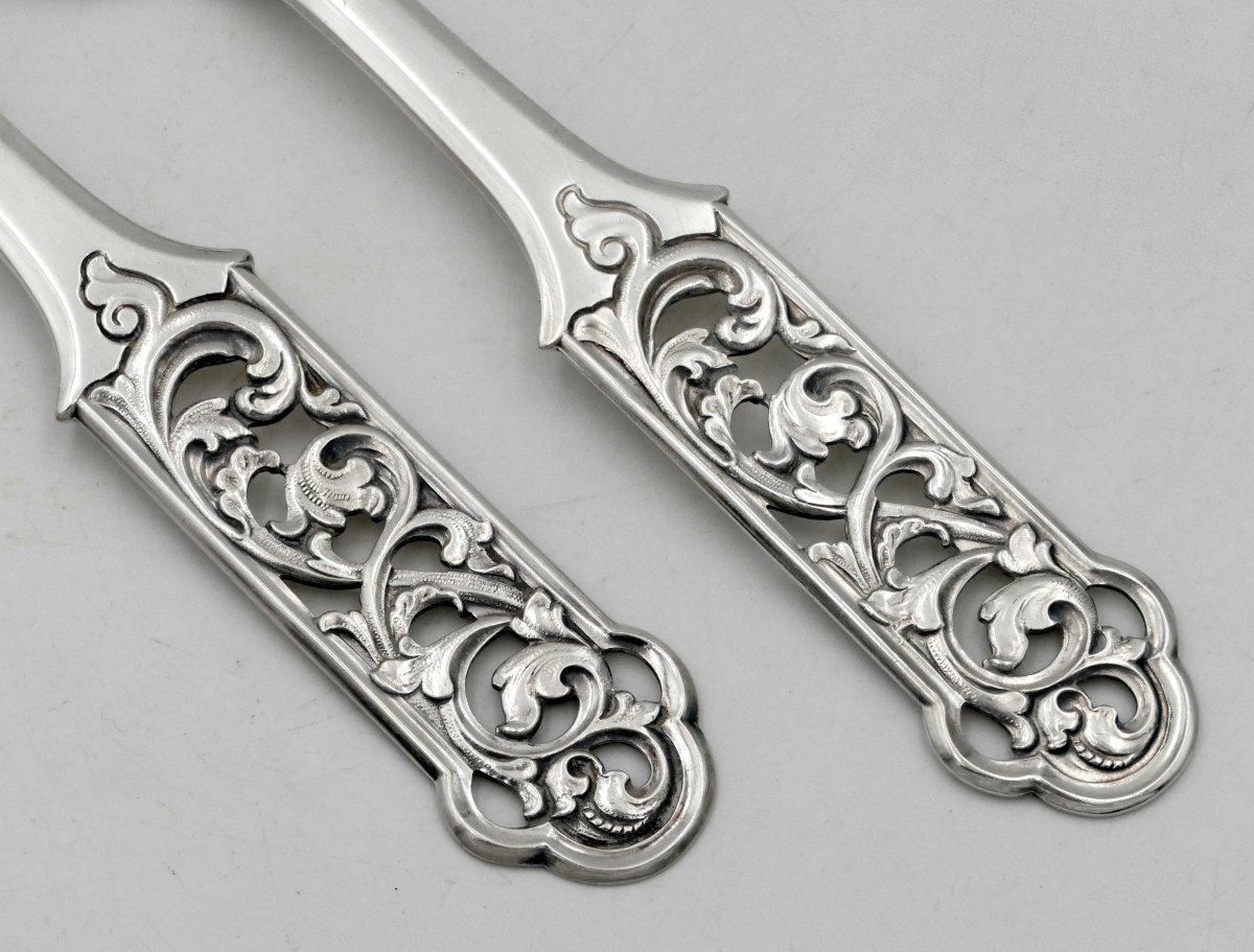 Norvège, couverts de service en argent massif, XXe siècle.-photo-3