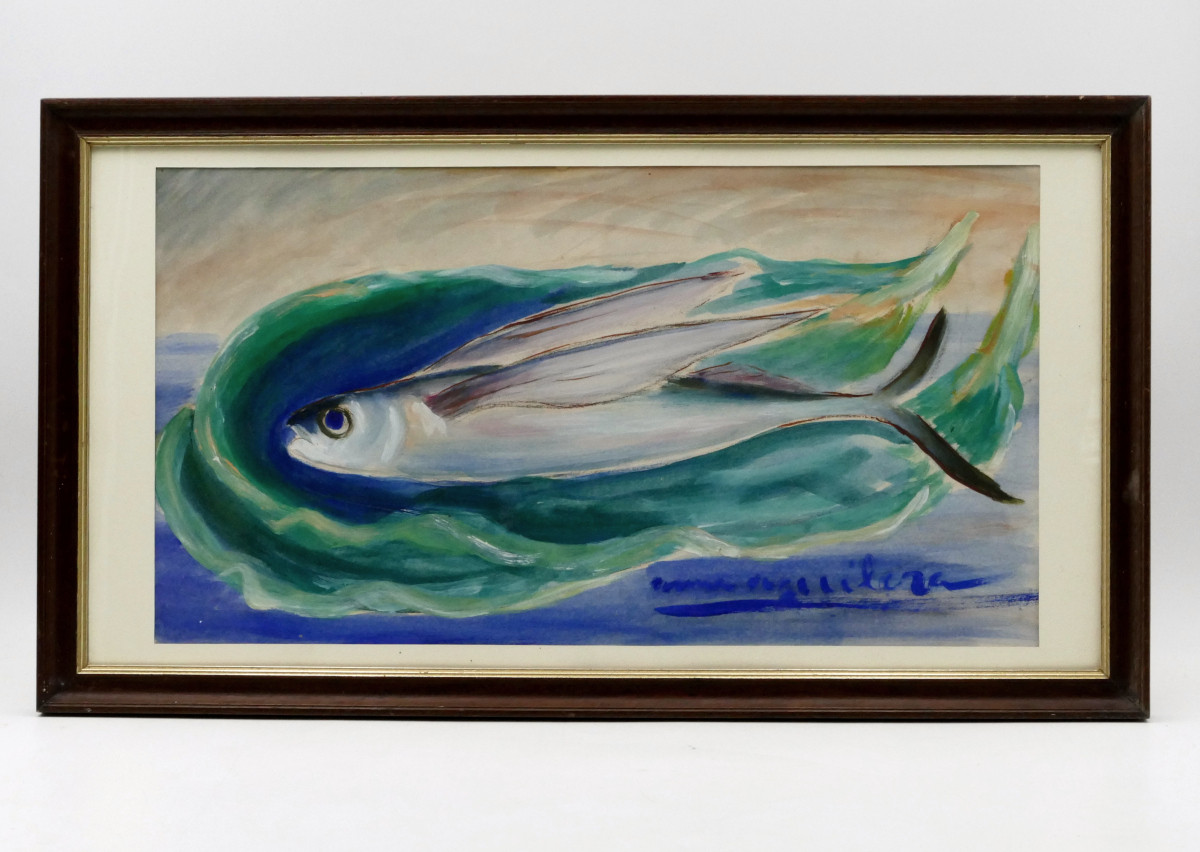 "the Flying Fish", Anna Aguilera, Mixed Media, Mid-20th Century.