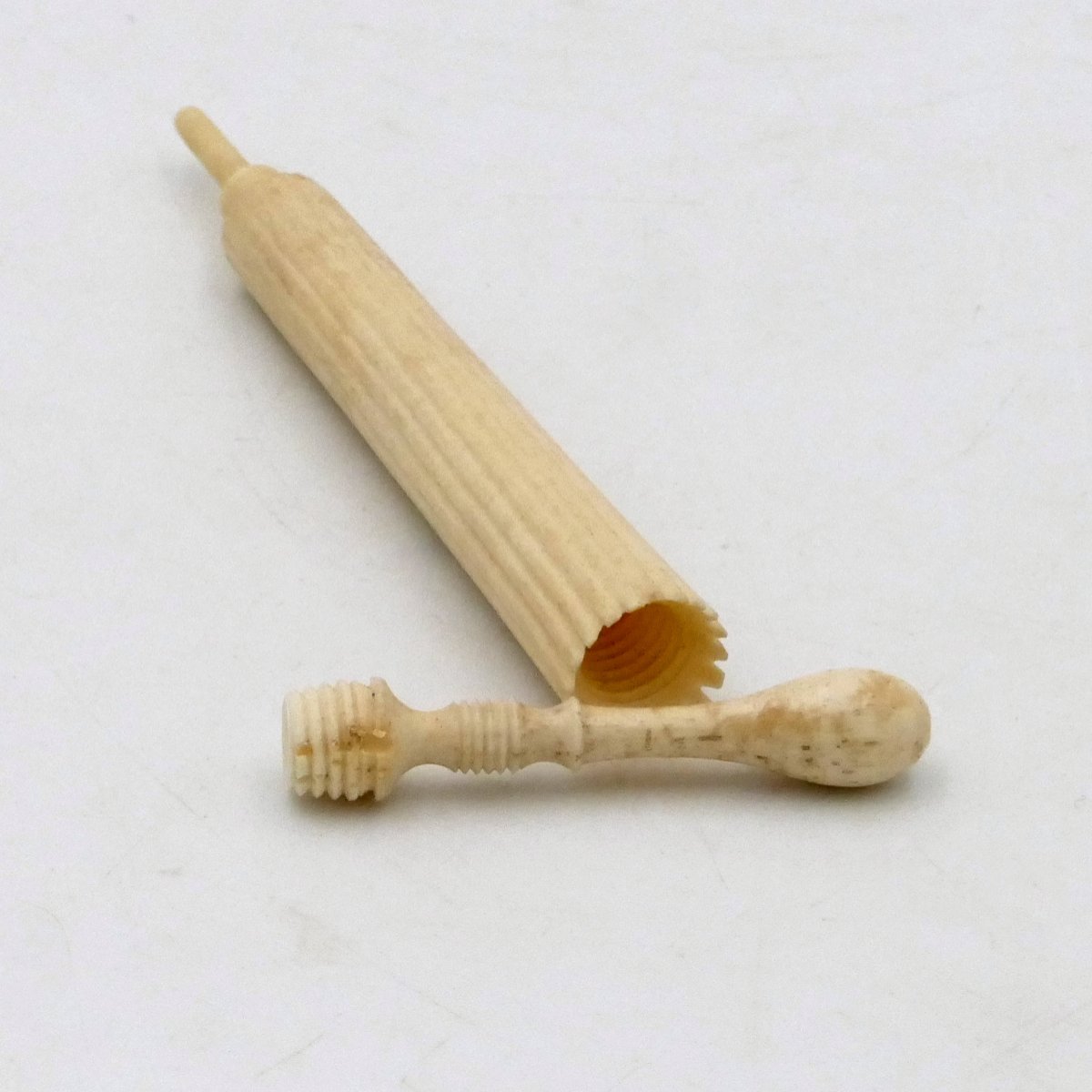 Parasol, Bone Needle Holder, Nautical Item, 19th Century.-photo-2