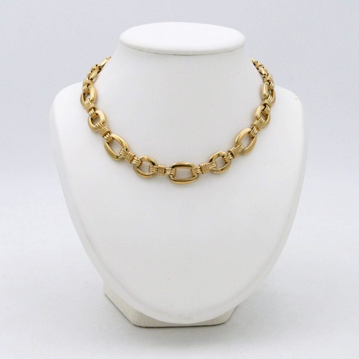Lanvin, Choker Necklace, Gold-plated Metal, 1970, Germany. -photo-2