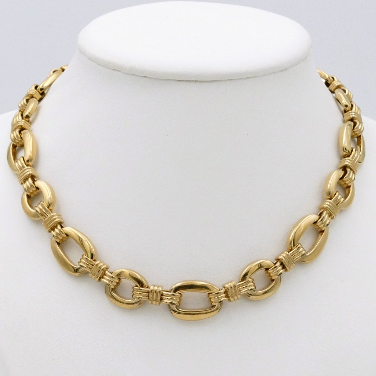 Lanvin, Choker Necklace, Gold-plated Metal, 1970, Germany. -photo-4