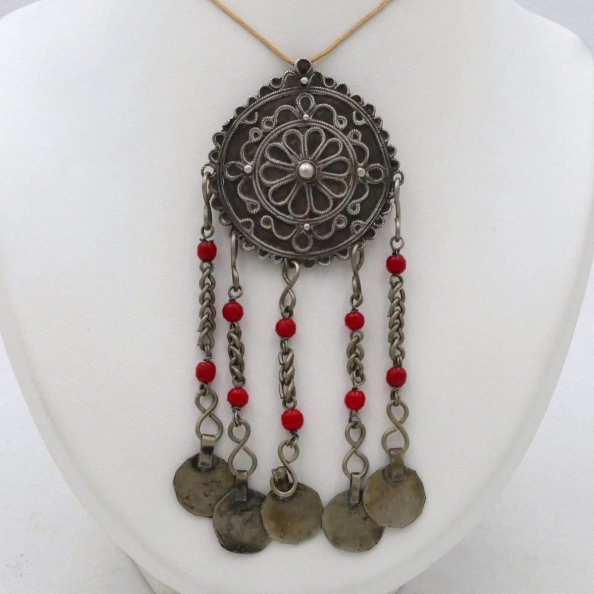A Collection Of Maghreb Jewelry, Including Silver Pieces, Pendants, Bracelets, Headdresses, Etc. 20th Century.-photo-2