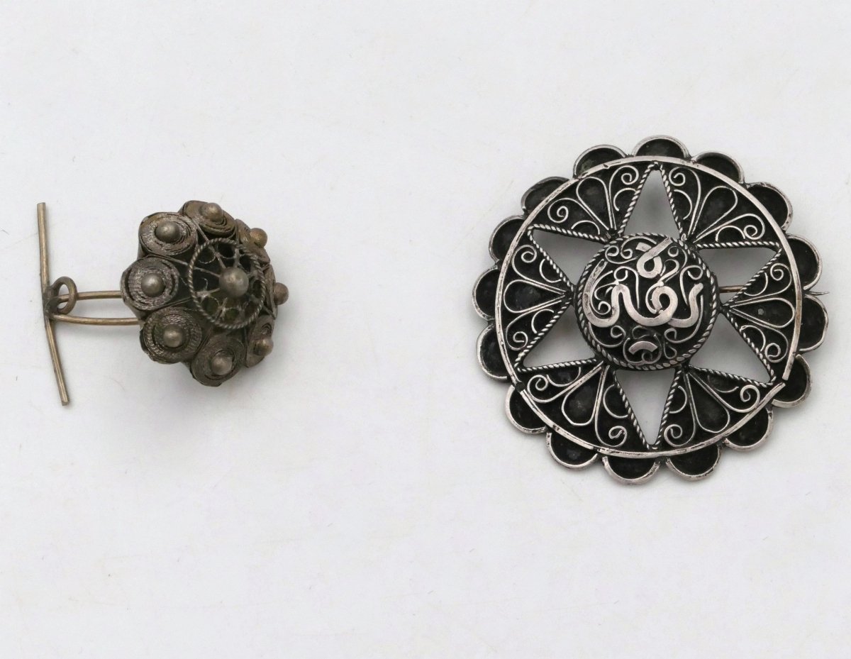 A Collection Of Maghreb Jewelry, Including Silver Pieces, Pendants, Bracelets, Headdresses, Etc. 20th Century.-photo-7