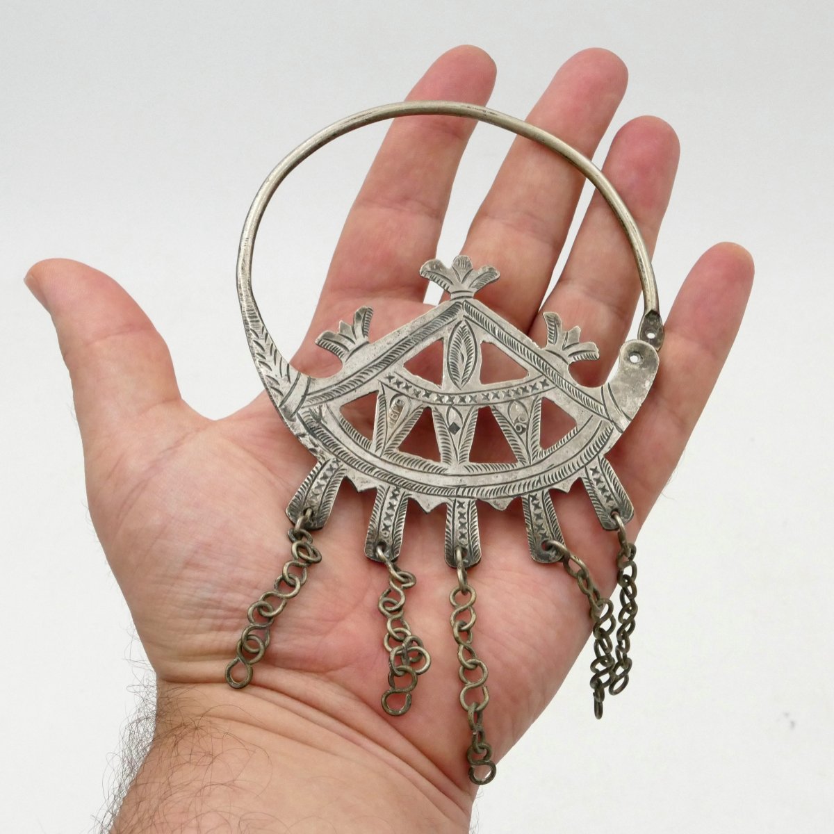 A Collection Of Maghreb Jewelry, Including Silver Pieces, Pendants, Bracelets, Headdresses, Etc. 20th Century.-photo-8