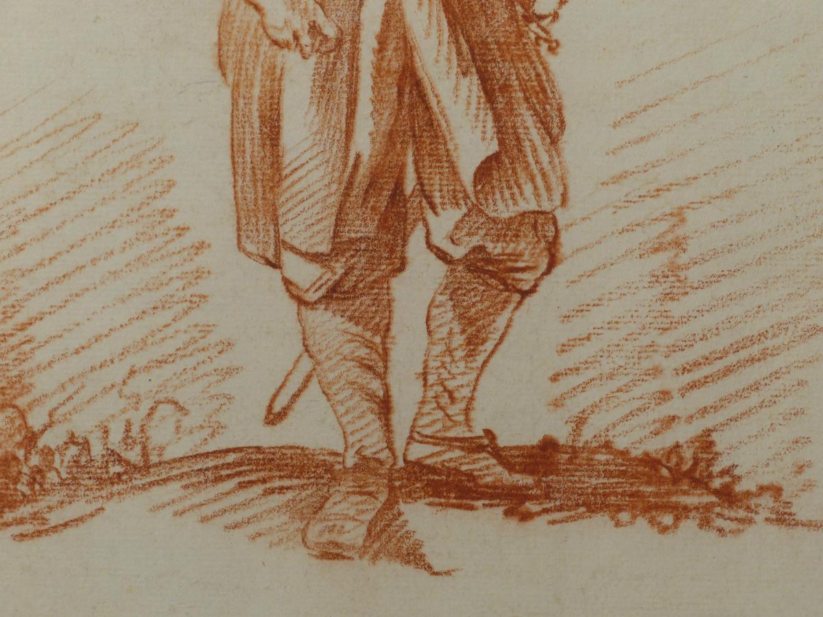 Dessin Sanguine Jeune Homme XVIIIème.-photo-3