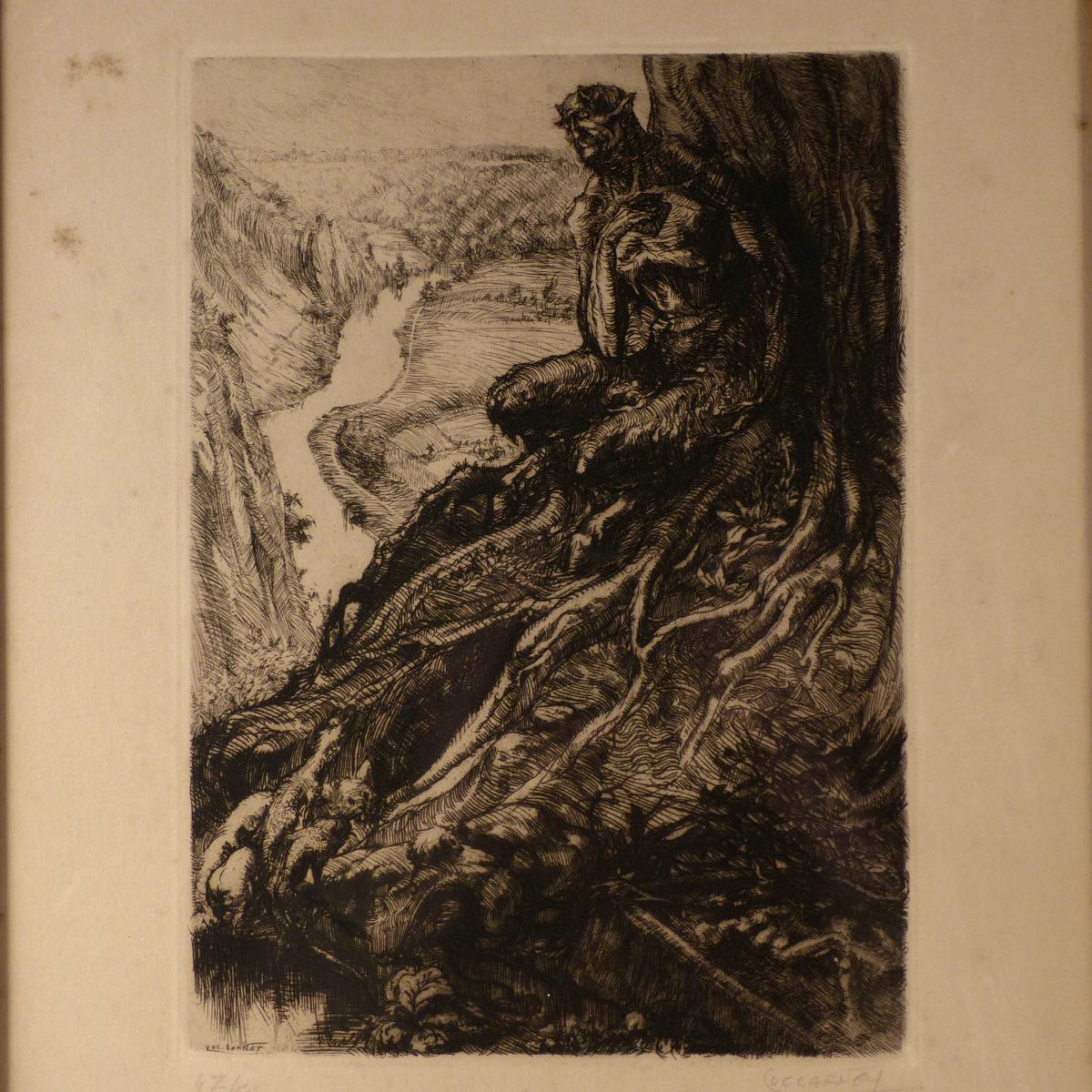 Luc Lafnet (1899-1939) Etching, Signed And Numbered.