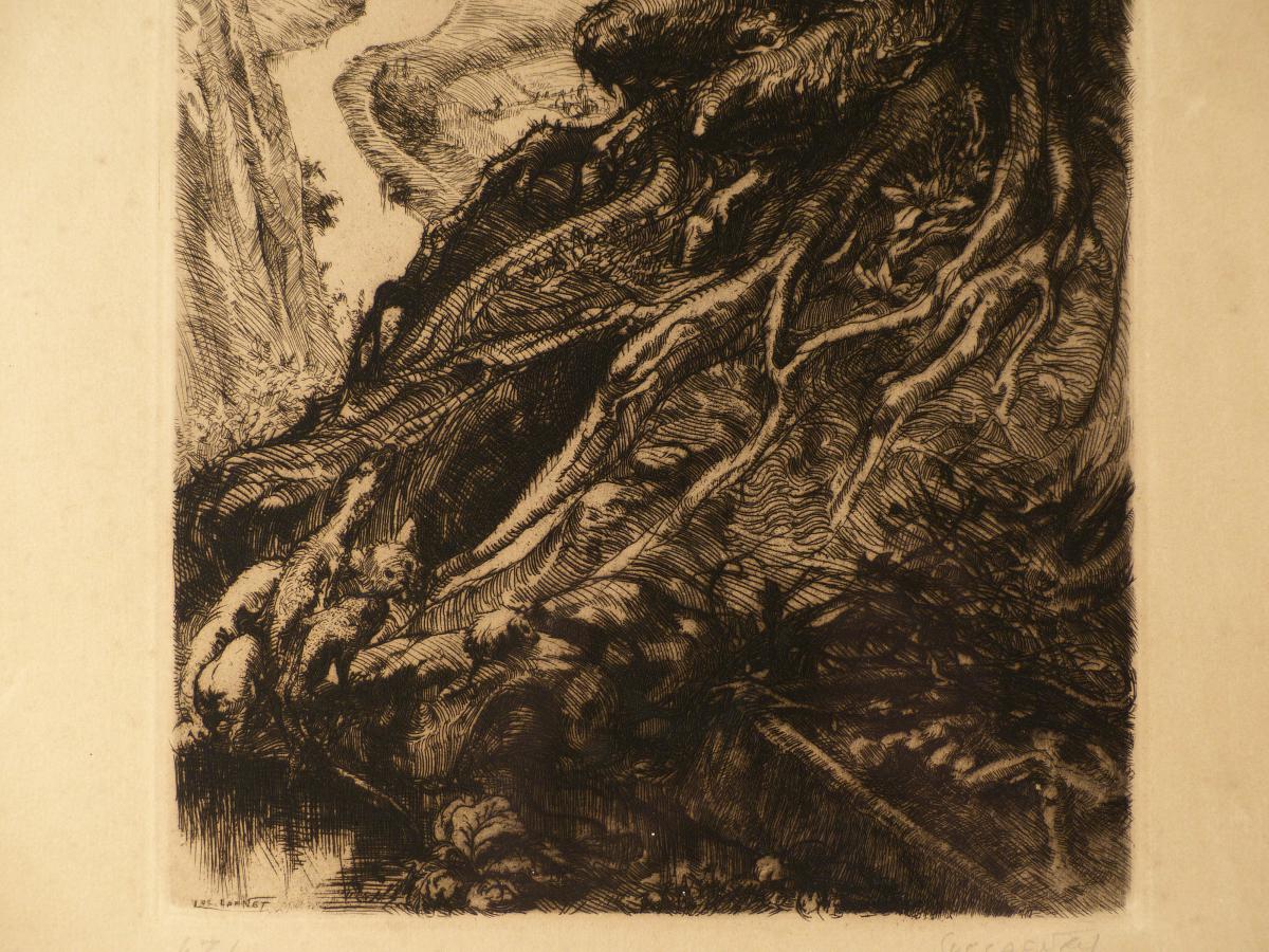 Luc Lafnet (1899-1939) Etching, Signed And Numbered.-photo-4