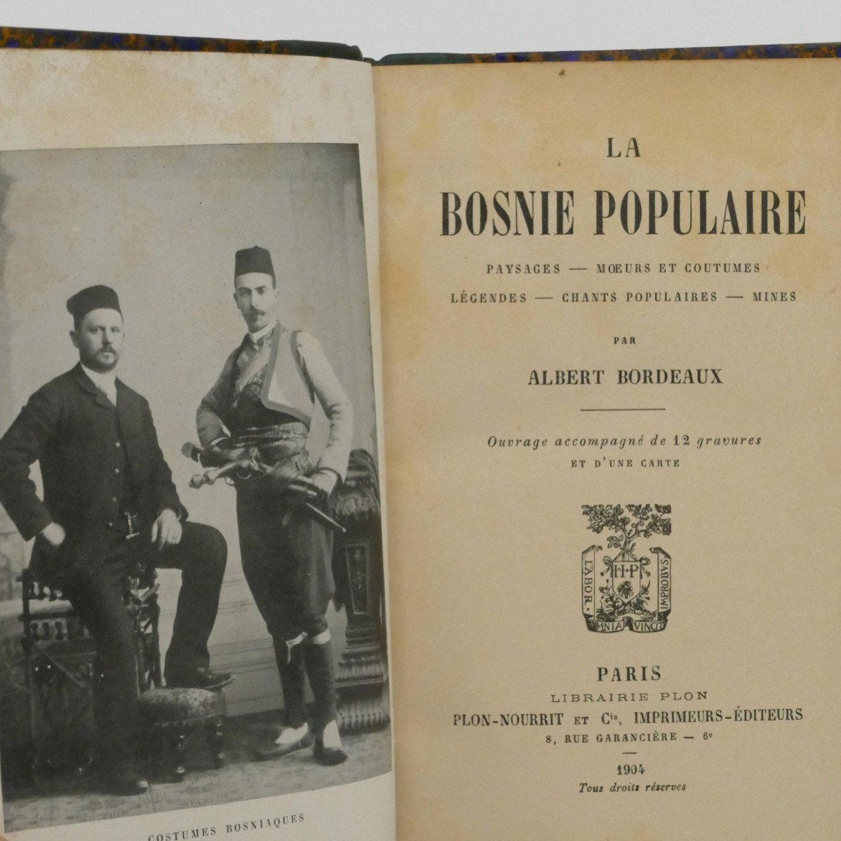 Bordeaux Albert, La Bosnia Populaire, Original Edition, 1904.-photo-1