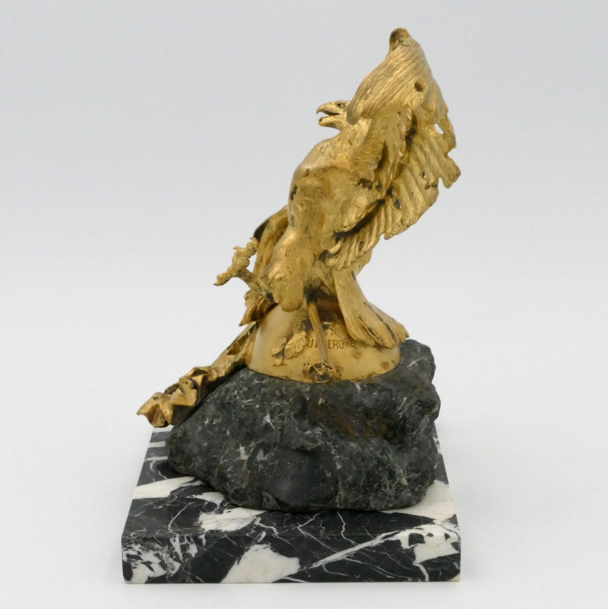 Jl. Gérôme (1824-1904), The Aigle De Waterloo, Gilt Bronze, Late 19th-early 20th Century.-photo-1