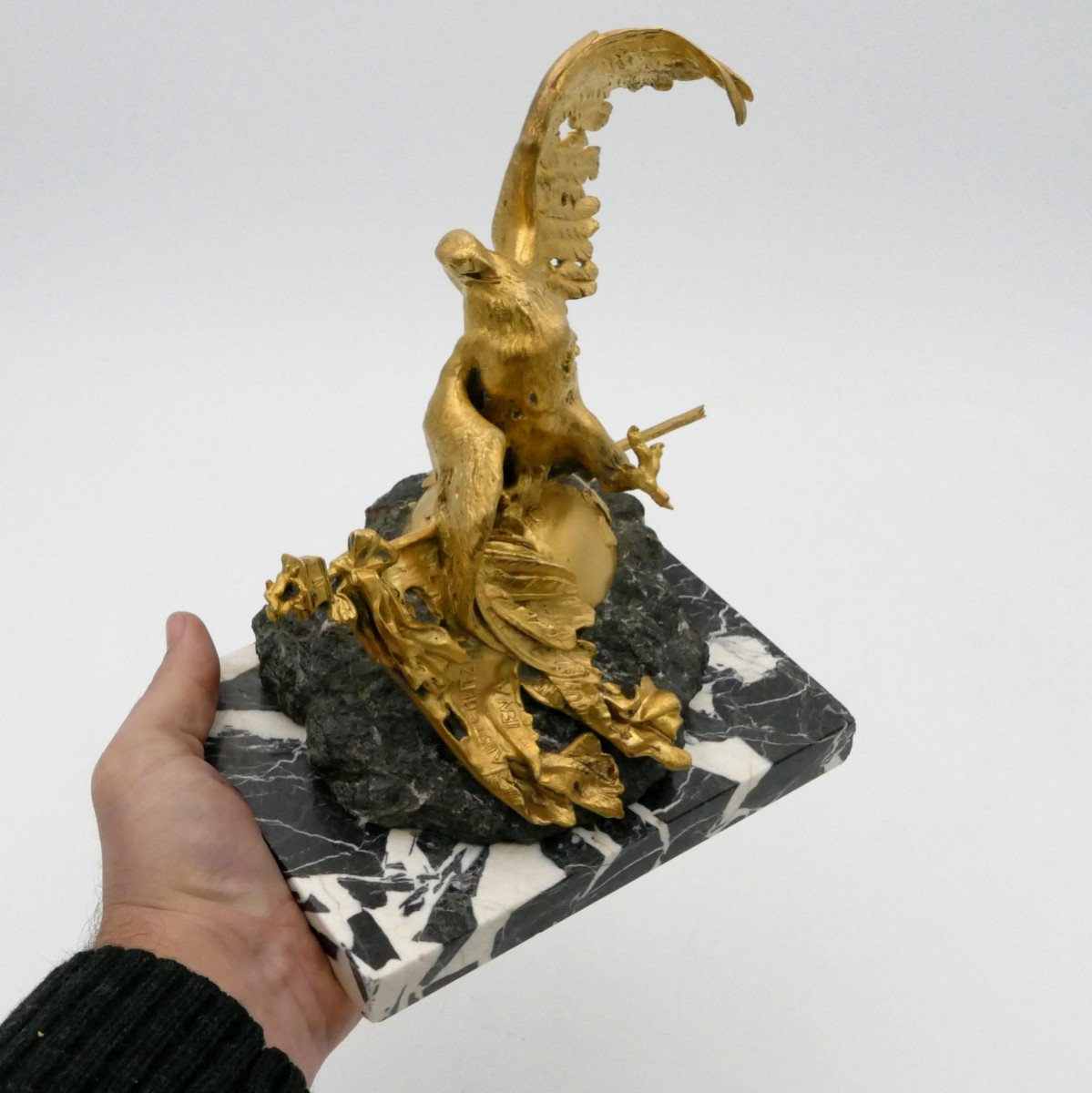 Jl. Gérôme (1824-1904), The Aigle De Waterloo, Gilt Bronze, Late 19th-early 20th Century.-photo-8