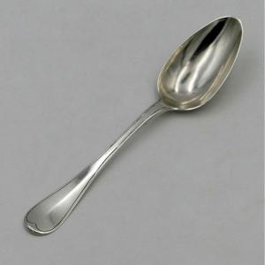 Spoon In Sterling Silver Early 19th Century, Liège, Belgium, Striche. 