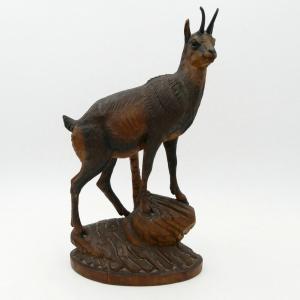 Chamois, Sculpture From The Black Forest, Early 20th Century.