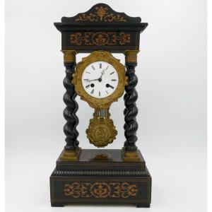 Napoleon III Period Portico Clock, 19th Century.