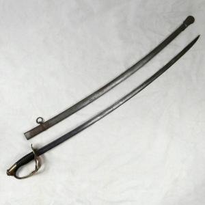 Sabre de cavalerie avec fourreau, modèle 1822, fin XIXe siècle.