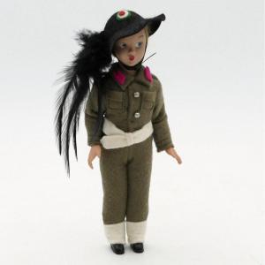 Lenci Torino Italy, femme chasseur à pied, armée italienne, 1950, Turin Italie, XXe siècle.