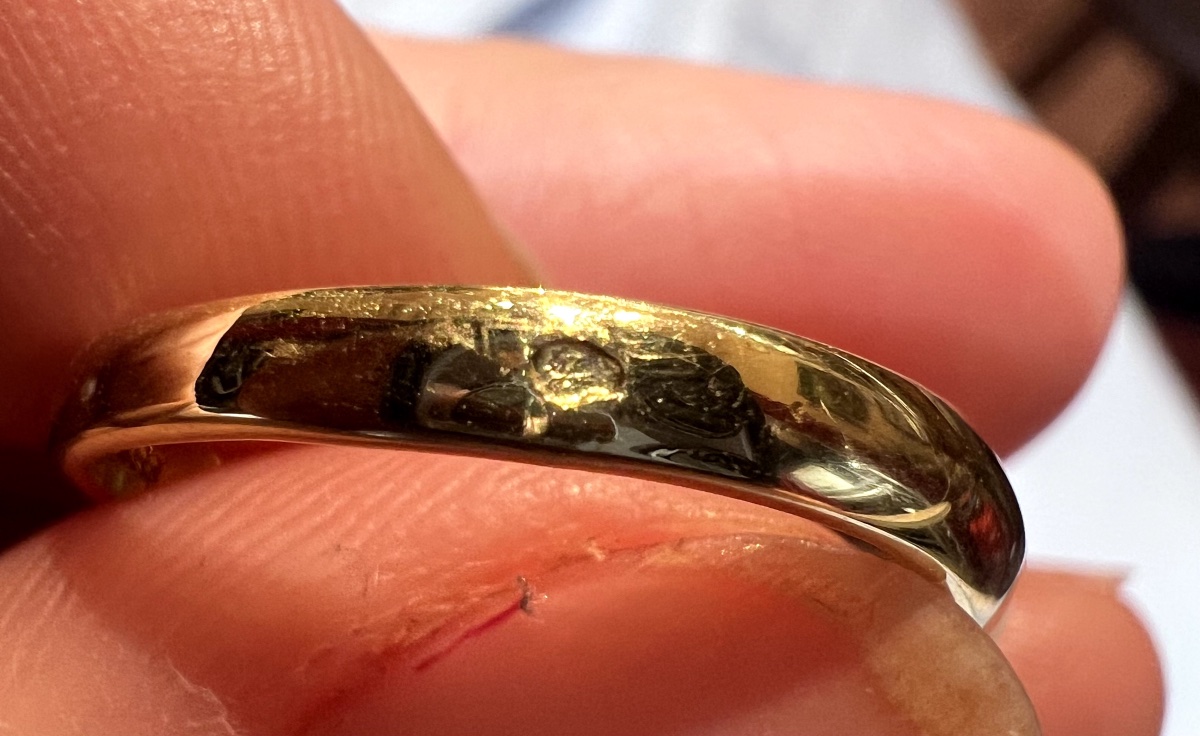 Bague vintage en or jaune 18 ct, topaze bleue poire et diamants – Années 1980-1990-photo-2