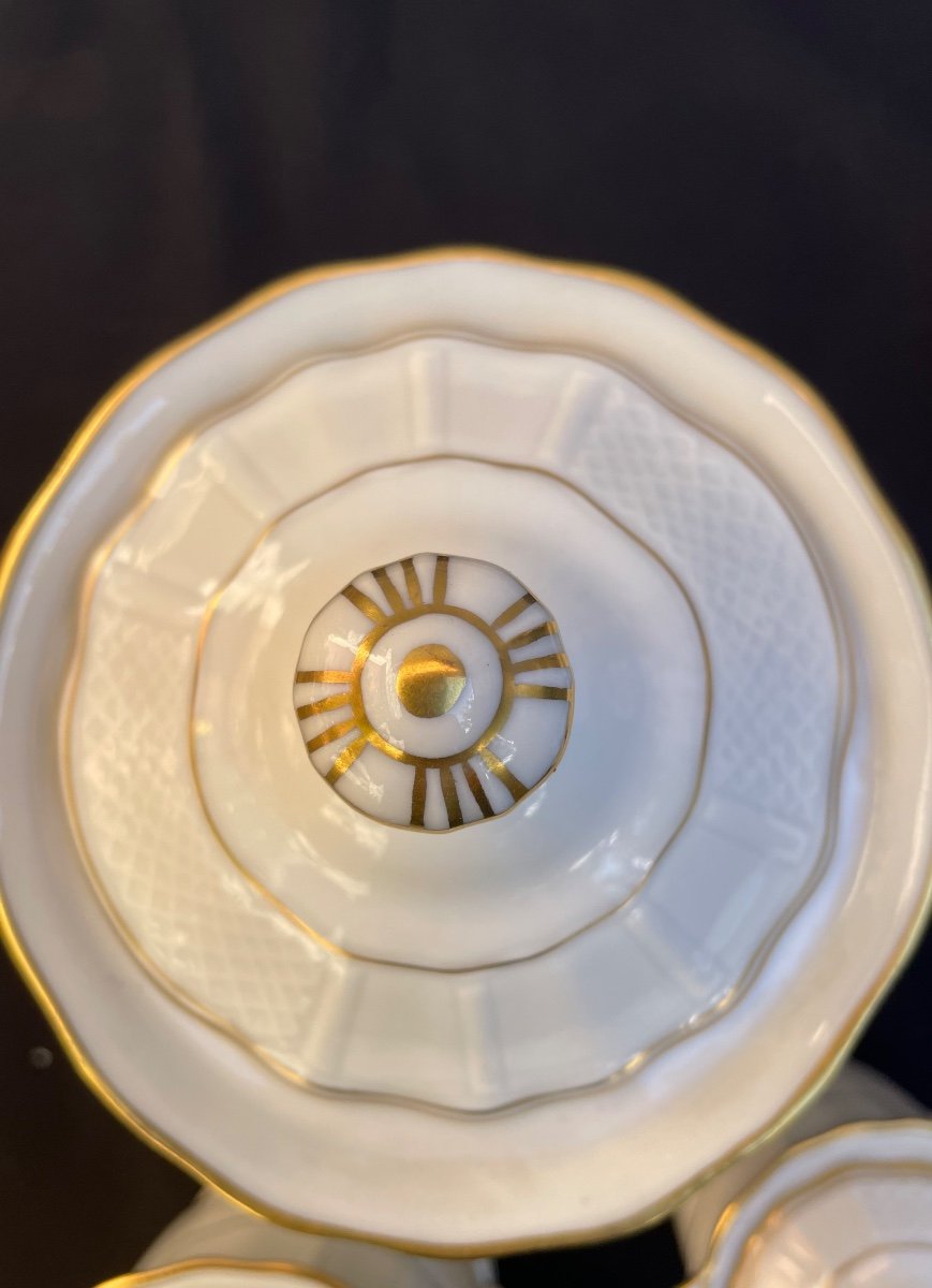 Mamison Bernardaud Coffee Server Malmaison Model White Porcelain And Classic Gold -photo-4