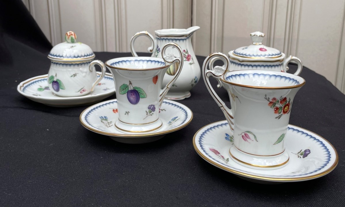 Richard Ginori Gucci Italian Fruit Porcelain Coffee Service Manifaturra Di Doccia Florence 