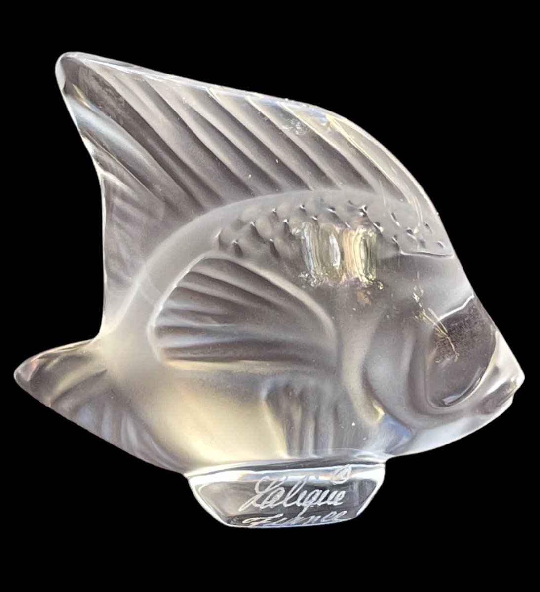 POISSON EN CRISTAL  RENÉ LALIQUE MAISON LALIQUE CRISTAL INCOLORE -photo-3