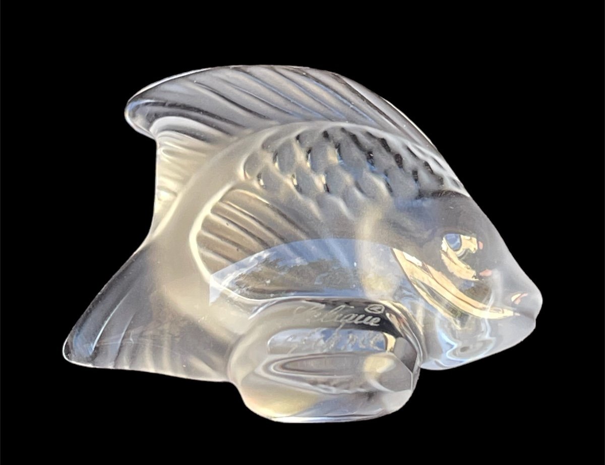 POISSON EN CRISTAL  RENÉ LALIQUE MAISON LALIQUE CRISTAL INCOLORE -photo-3