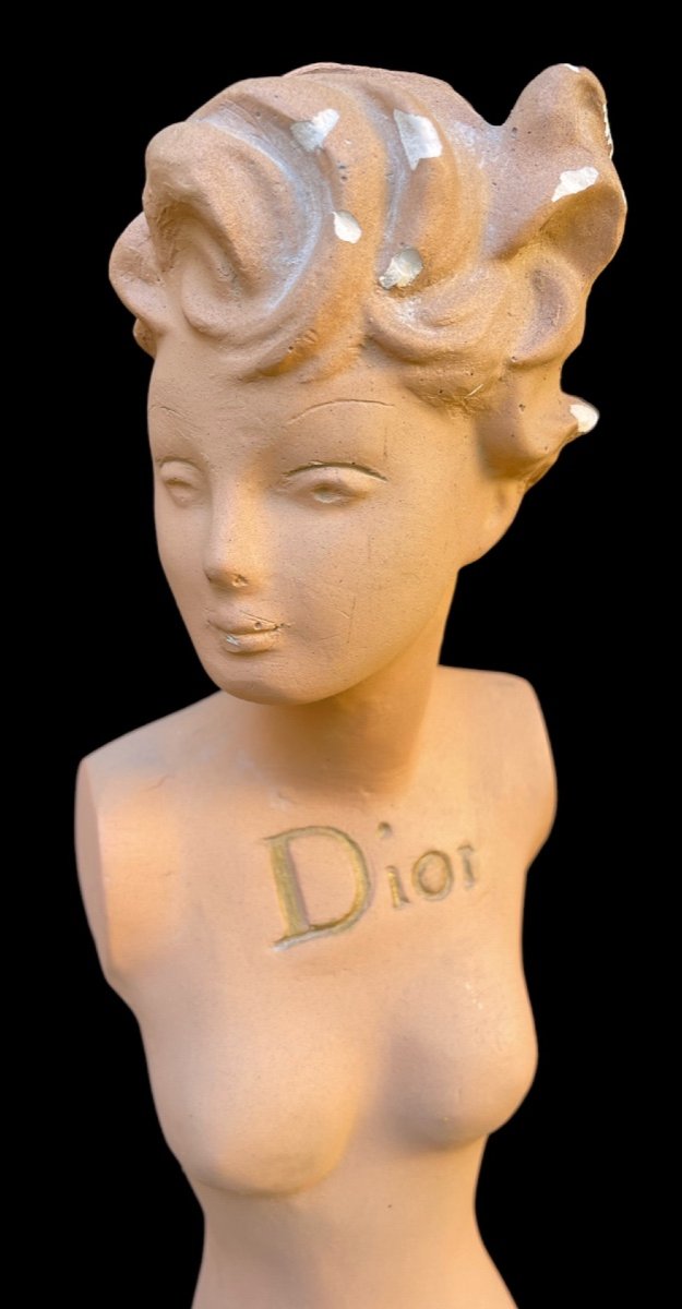 Statue Dior Boutique 1950 New Look Christian Dior Mannequin Fashion Plaster -photo-2
