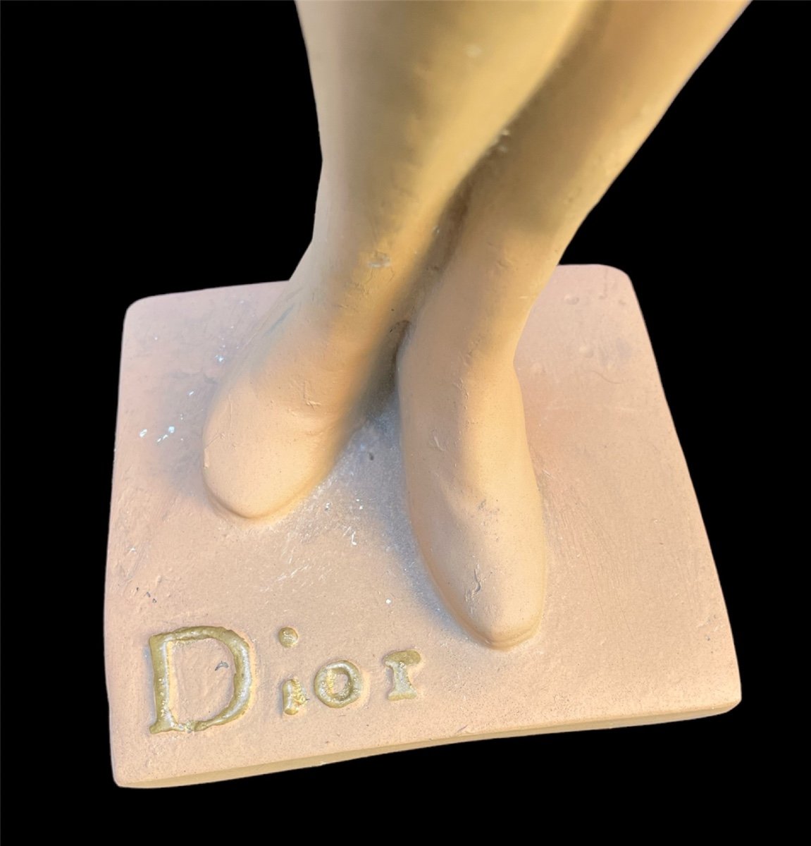 STATUE DIOR  BOUTIQUE 1950 NEW LOOK  CHRISTIAN DIOR  MANNEQUIN MODE PLÂTRE -photo-8