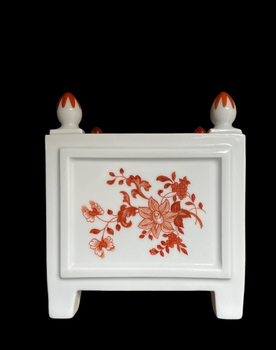 CACHET-POT  EN PORCELAINE DE LIMOGES MAISON RAYNAUD  MODÈLE AMPHITRITE  CAISSE À FLEURS-photo-4