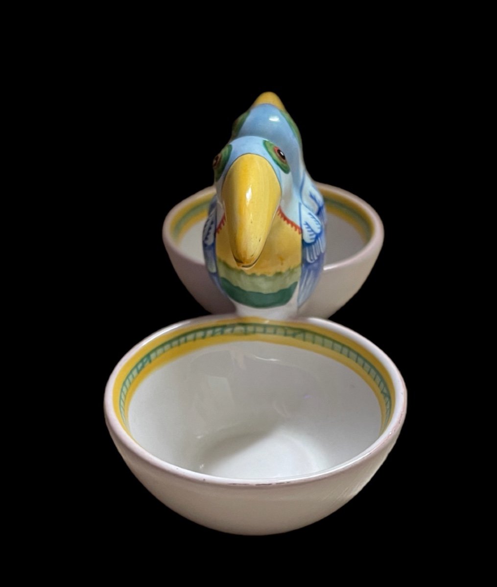 Hermès Double Salat Room Toucans Model Moustiers Hermès Paris Moustiers Earthenware Salt Shelter -photo-1