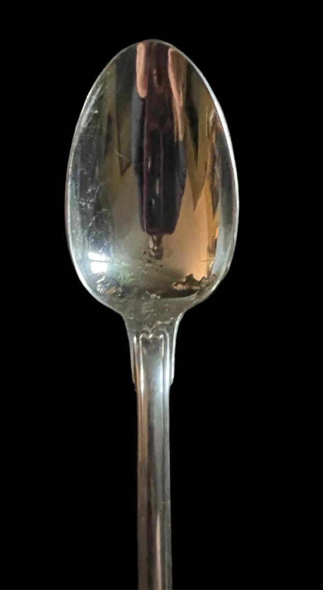 Christofle Soup Spoons In Silver Metal Vendôme Shell Model Louis XV Silverware -photo-4