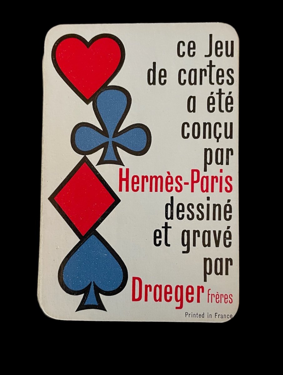 Set Of 2 Bridge Games Of 54 Cards From The House Of Hermès Draeger Frères Playing Cards -photo-3