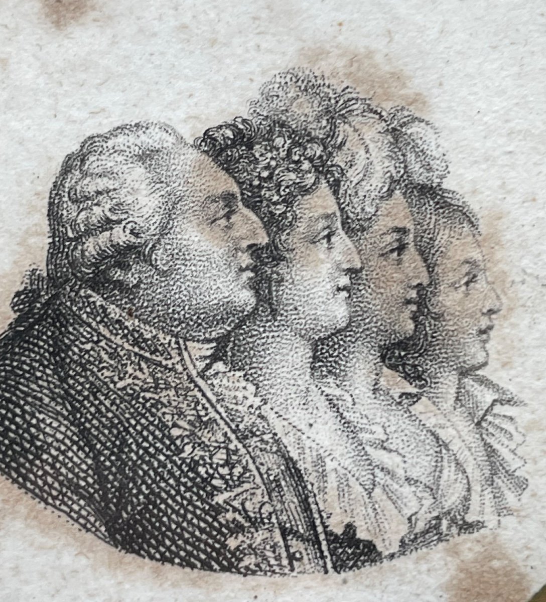 MINIATURE ROYALISTE LOUIS XVI MARIE-ANTOINETTE MADAME ELISABETH LOUISXVII FAMILLE ROYALE-photo-6