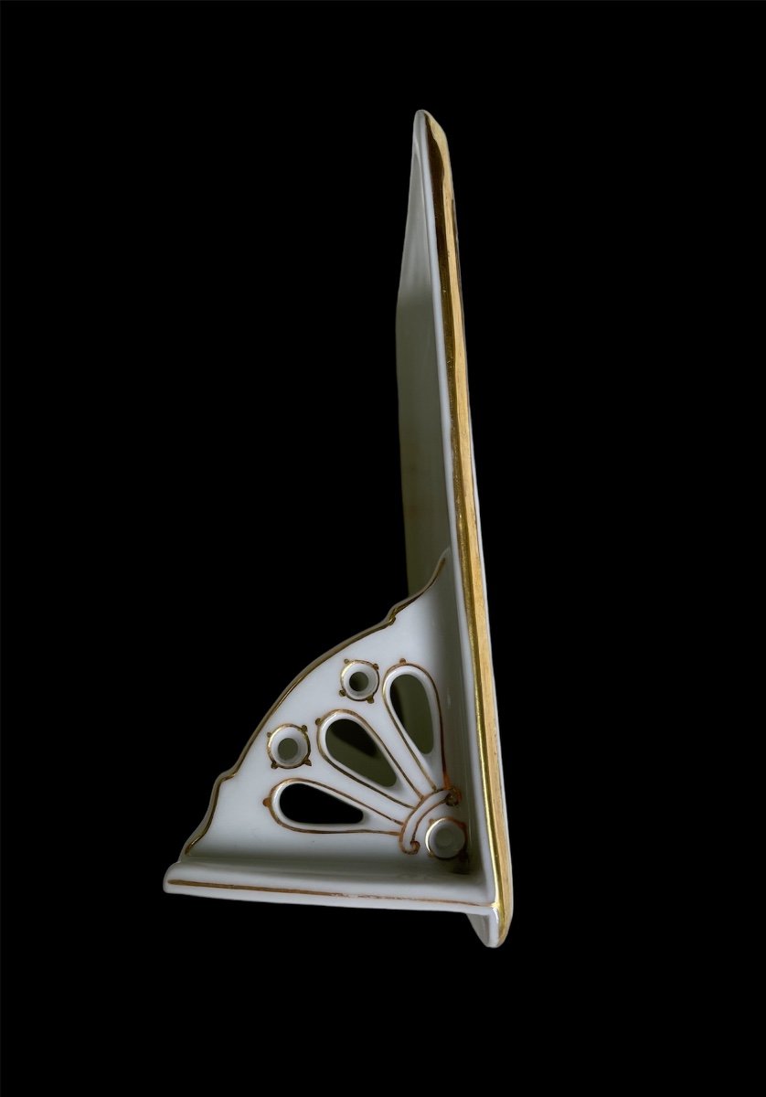 PORTE MENU  EN PORCELAINE DE PARIS COURONNE MARQUIS NOBLESSE MARQUISAT ARISTOCRATIE NOBLE-photo-6