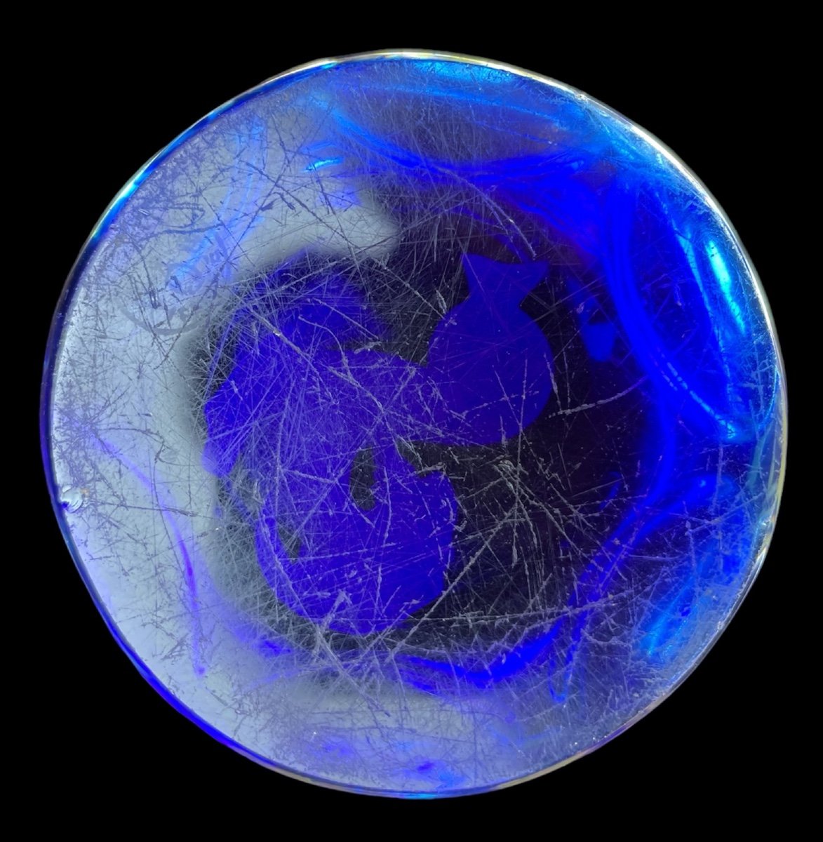 Baccarat Crystal Sulfide Paperweight Crystal-ceramic Zodiac Capricorn Baccarat France-photo-4