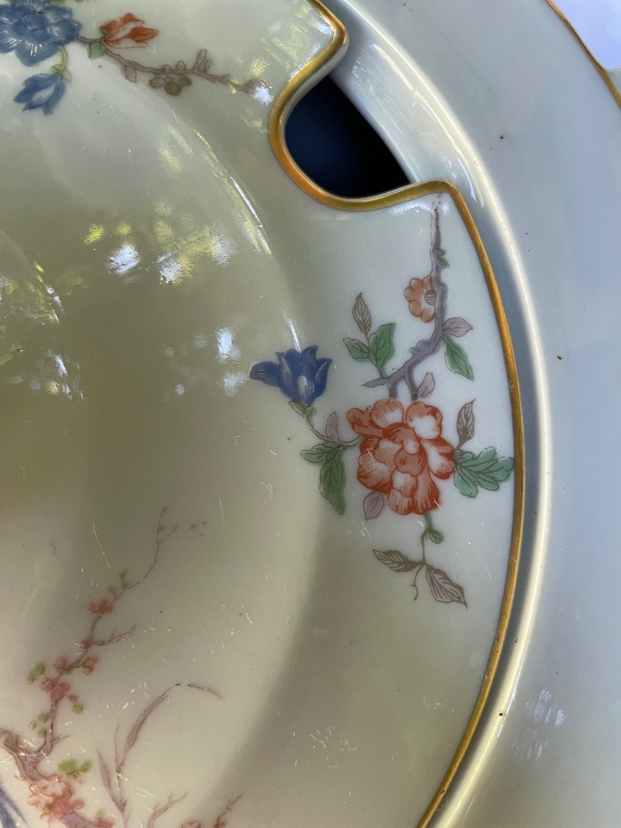 SOUPIÈRE THÉODORE HAVILAND EN  PORCELAINE  DE LIMOGES  FRANCE  CÉLADON PIÈCE DE FORME -photo-3