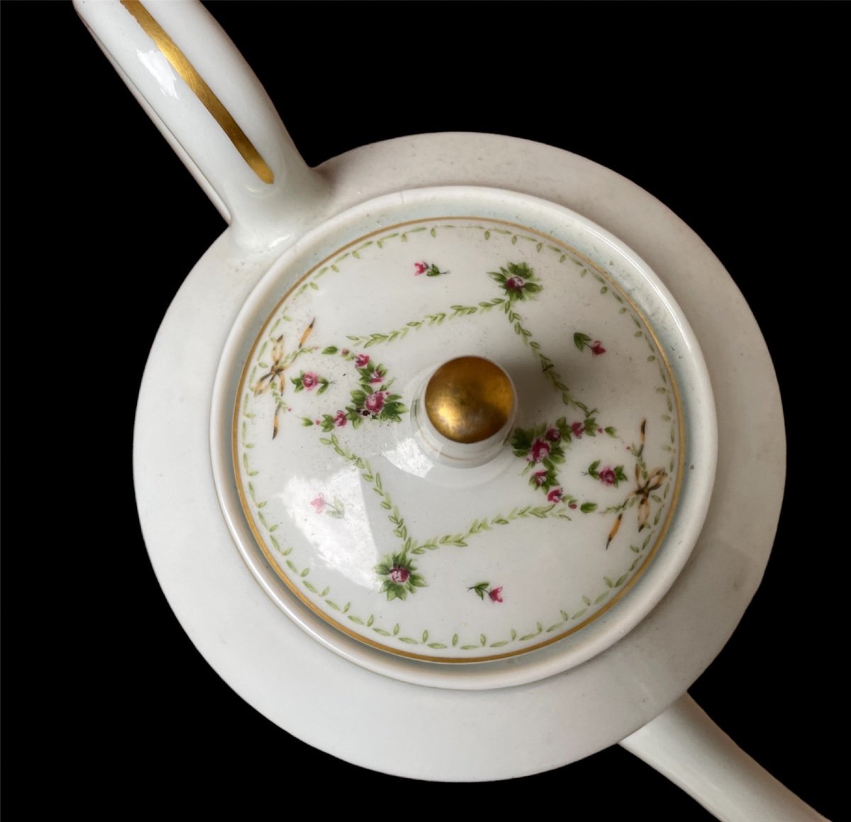 SERVICE À CAFÉ 3 PIÈCES CH. FIELD HAVILAND PORCELAINE LIMOGES FRANCE CAFETIÈRE  SUCRIER CRÉMIER-photo-4