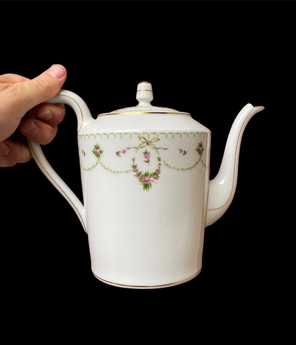 SERVICE À CAFÉ 3 PIÈCES CH. FIELD HAVILAND PORCELAINE LIMOGES FRANCE CAFETIÈRE  SUCRIER CRÉMIER-photo-3