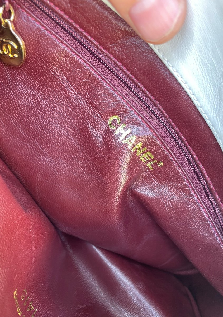 SAC SHOPPING  CHANEL KARL LAGERFELD  COCO CHANEL MAROQUINERIE CUIR BLANC MAISON CHANEL-photo-1