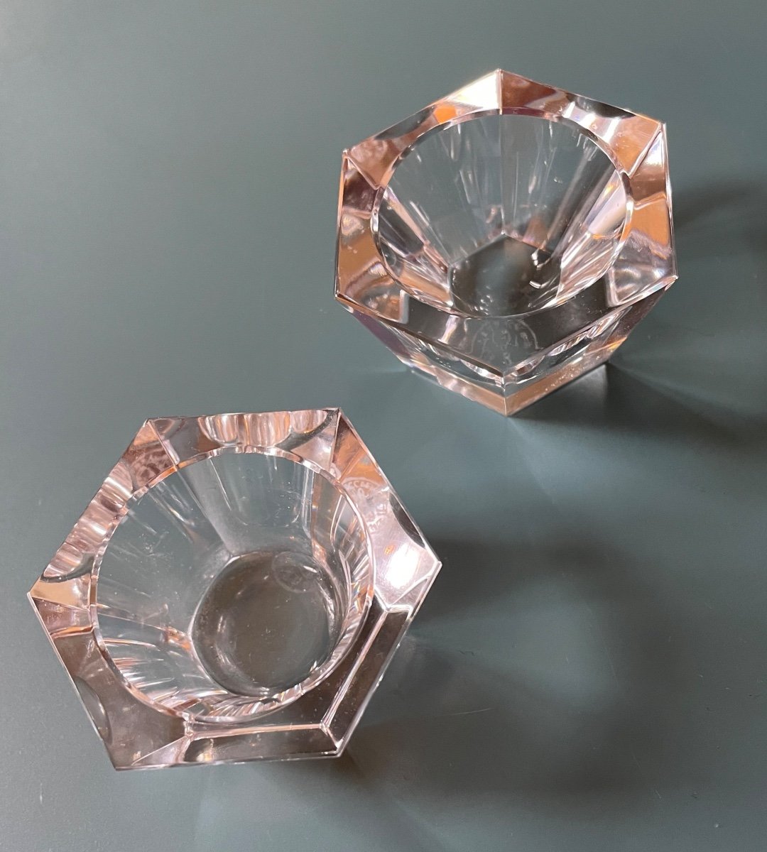 Paire De Salerons En Baccarat Crystal Art Deco Table Arts Baccarat-photo-7