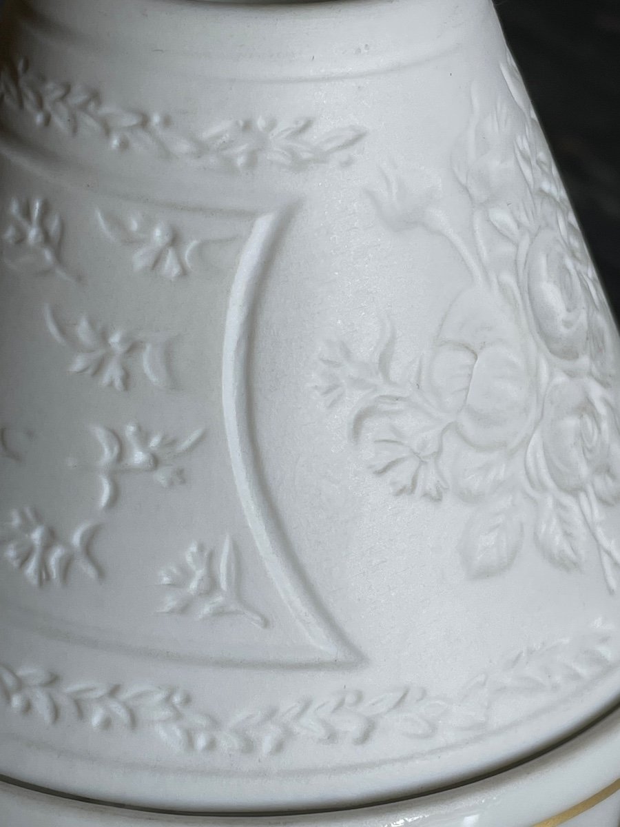 PHOTOPHORE HAVILAND MODÈLE LOUVECIENNES  PORCELAINE LIMOGES FRANCE -photo-8