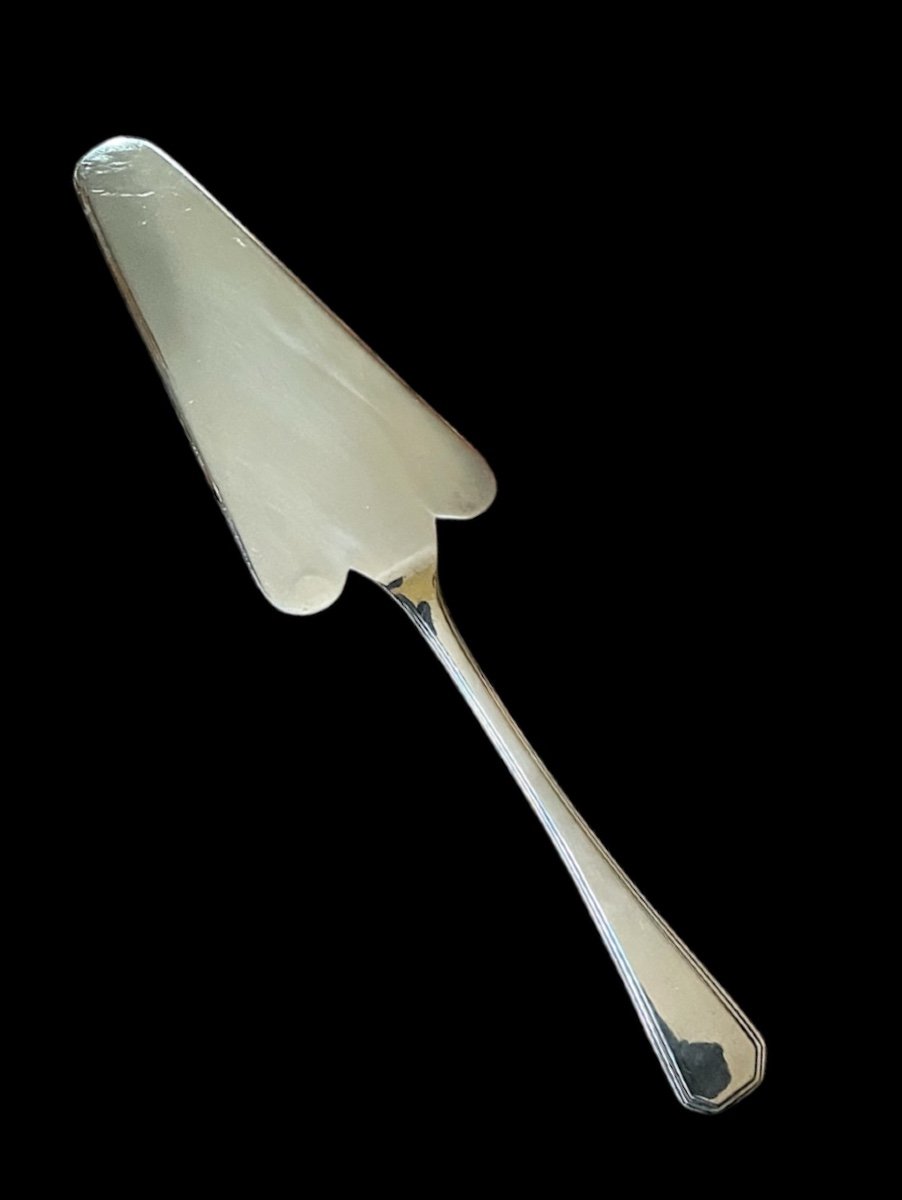 Christofle House Pie Server América Model In Silver-plated Metal Silverware Goldwork -photo-2