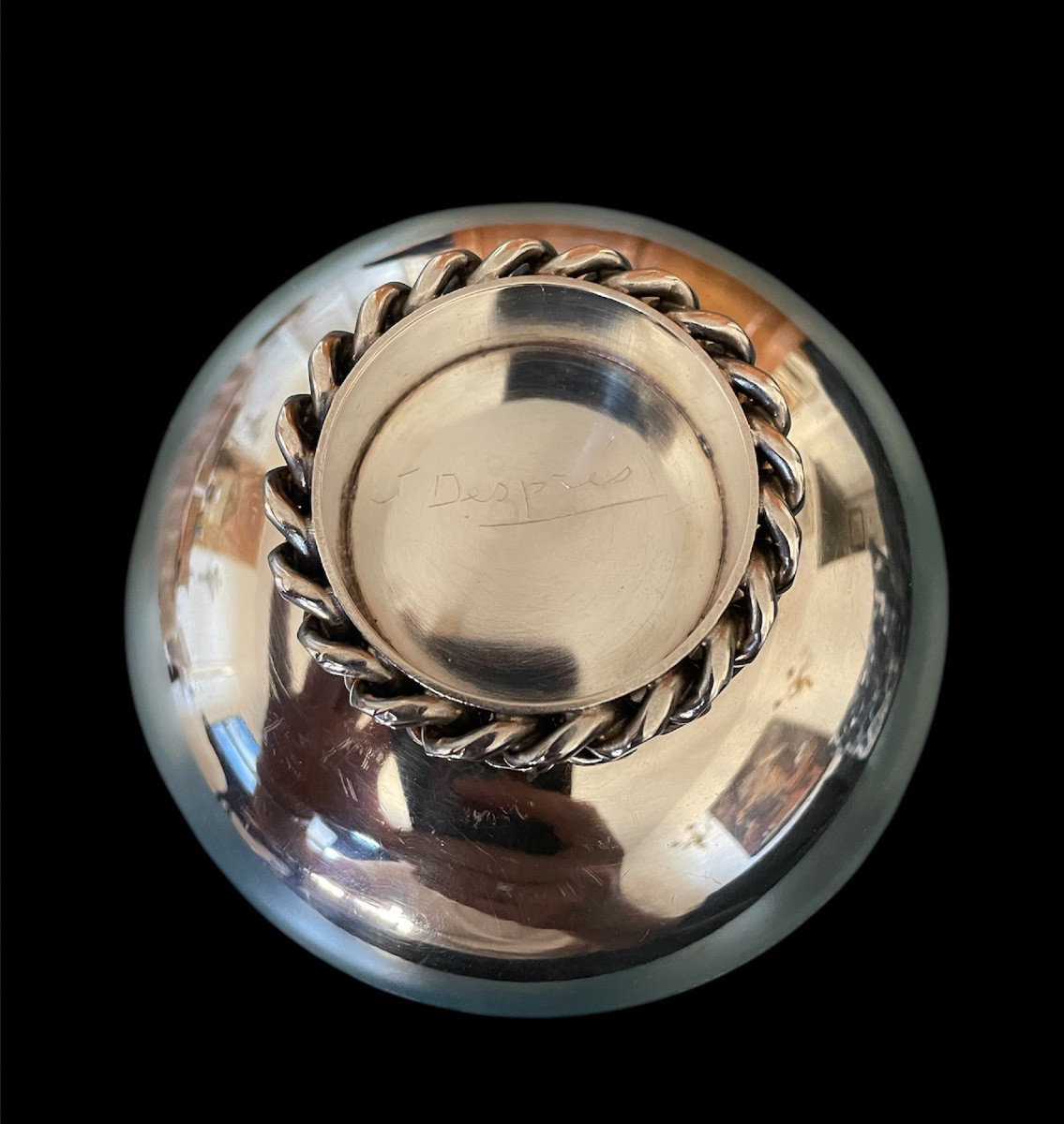 Jean Després Cutting Gourmette Model Silverware Goldsmith Art Deco-photo-4