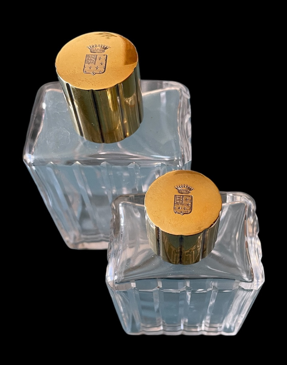 Art Deco Bottles Coat Of Arms Of Count Malapert Du Bois De La Buissières Count Puiforcat Crown-photo-2
