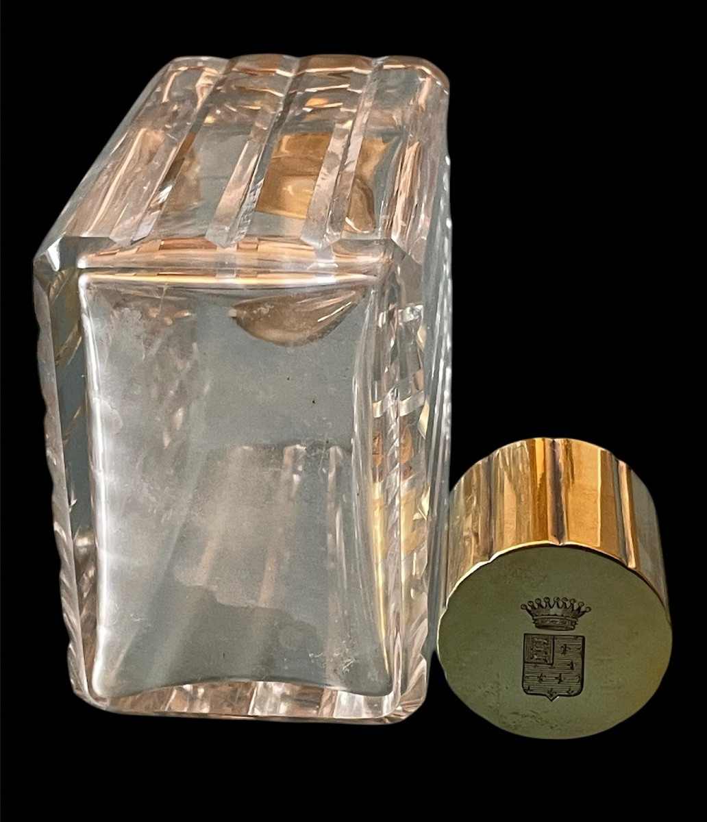 Art Deco Bottles Coat Of Arms Of Count Malapert Du Bois De La Buissières Count Puiforcat Crown-photo-6