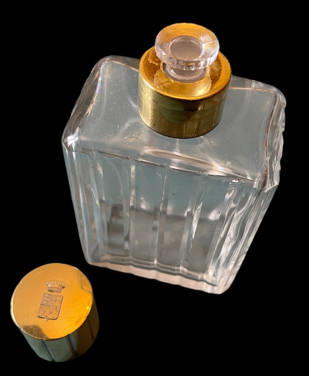 Art Deco Bottles Coat Of Arms Of Count Malapert Du Bois De La Buissières Count Puiforcat Crown-photo-8