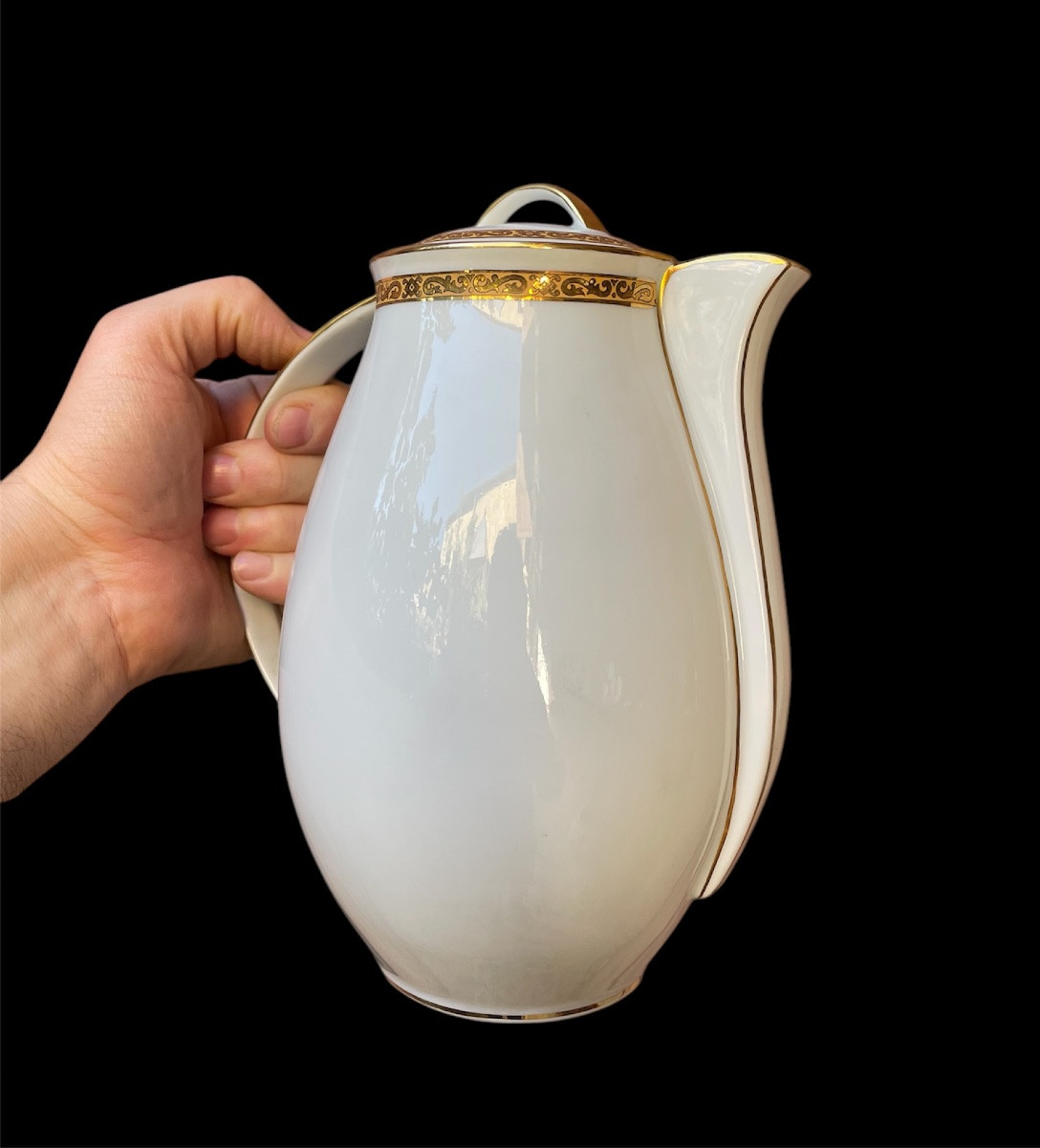 Bernardaud 67-piece Dinner Service With Gold Edging Limoges Porcelain Tableware -photo-4